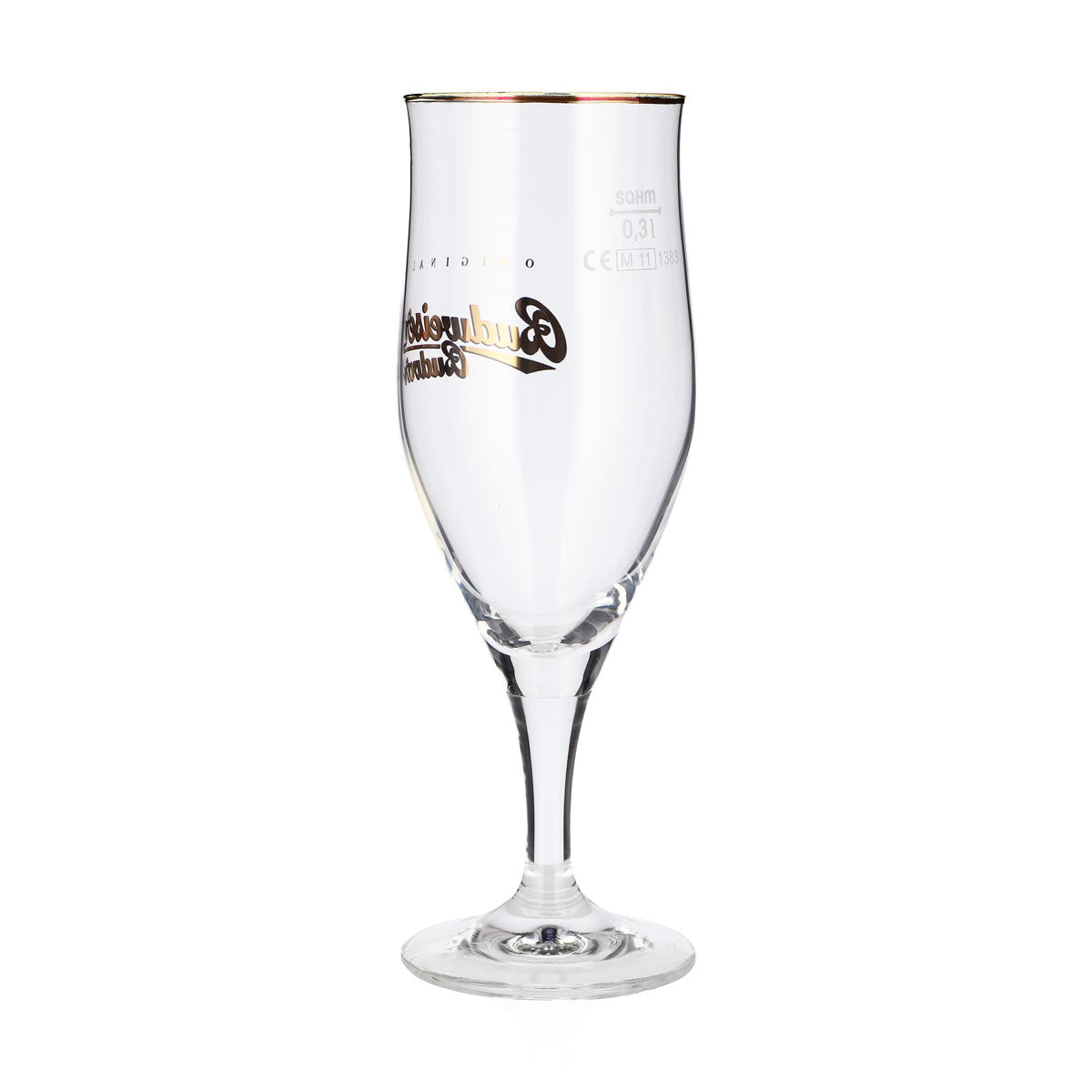 6 Budweiser Beer Glasses, 0.3 L, Gold-Rimmed, Sahm Tulip Beer Glasses – View 4