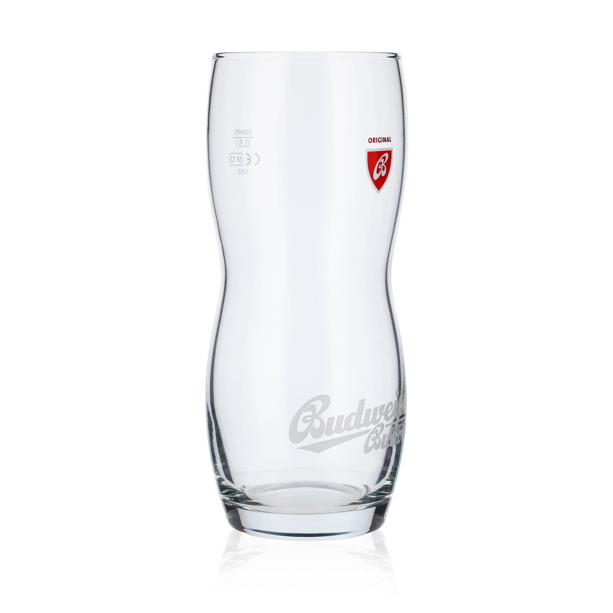 6x Budweiser Beer Glass 0.5L Contoured Glass Beer Glasses Designer Glasses Budvar – View 3