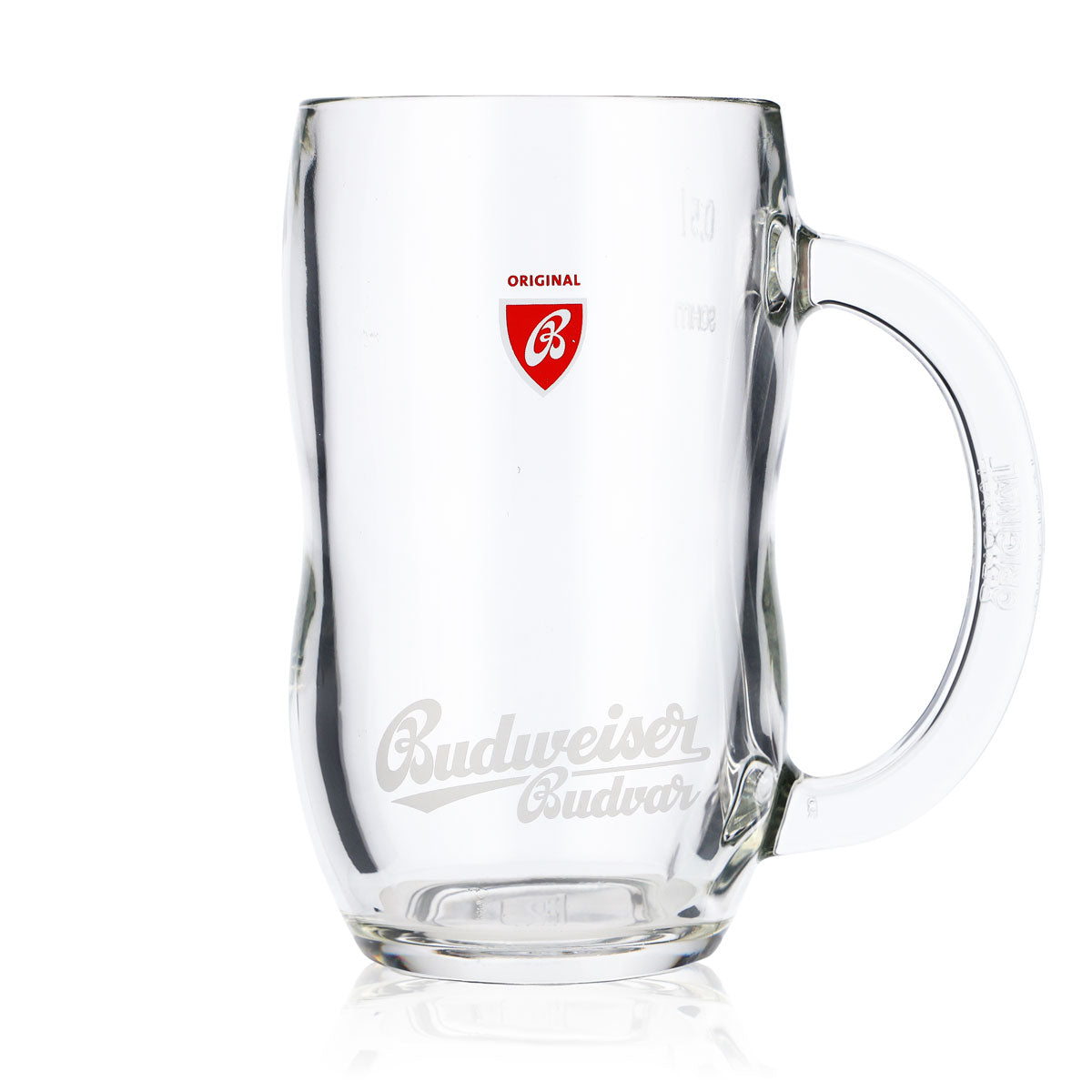 6x Budweiser beer glass 0.5l mug beer stein beer tankard contoured glass – View 2