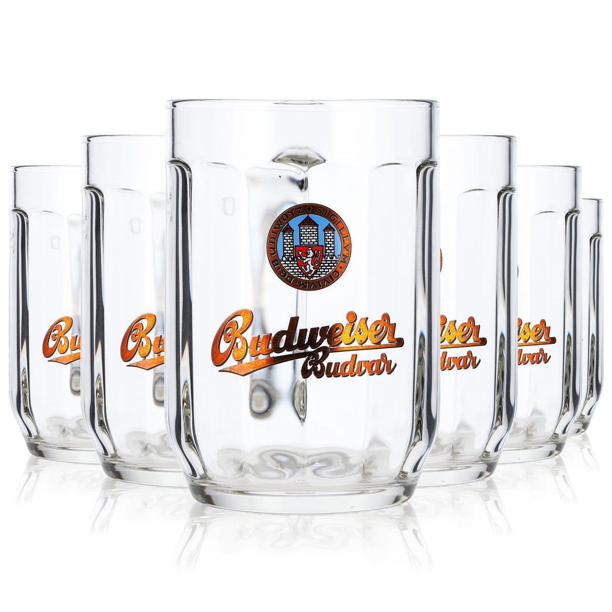 6x Budweiser beer glass Beer mug 0.3l Tankard "Budvar" Sahm Prague – View 7