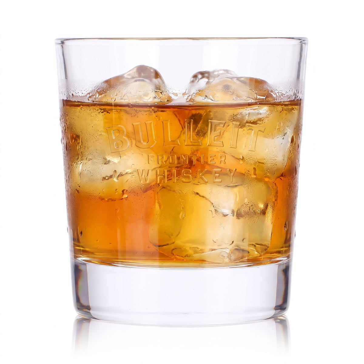 6 Bulleit Frontier Whiskey Glasses, 0.35 L Tumblers, Frontier Whiskey – View 2