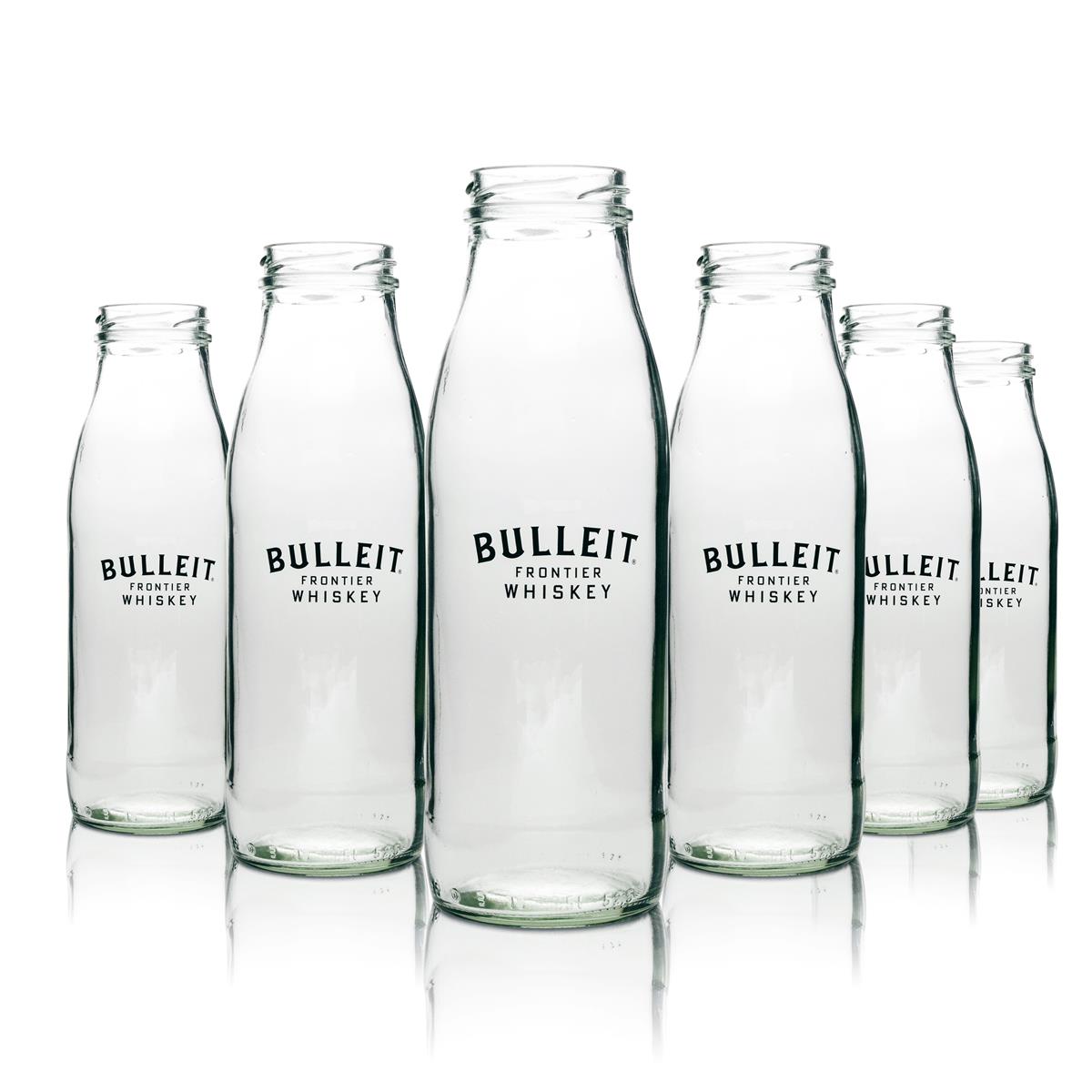 6x Bulleit Frontier Whiskey Glass Long Drink Frosted Glass