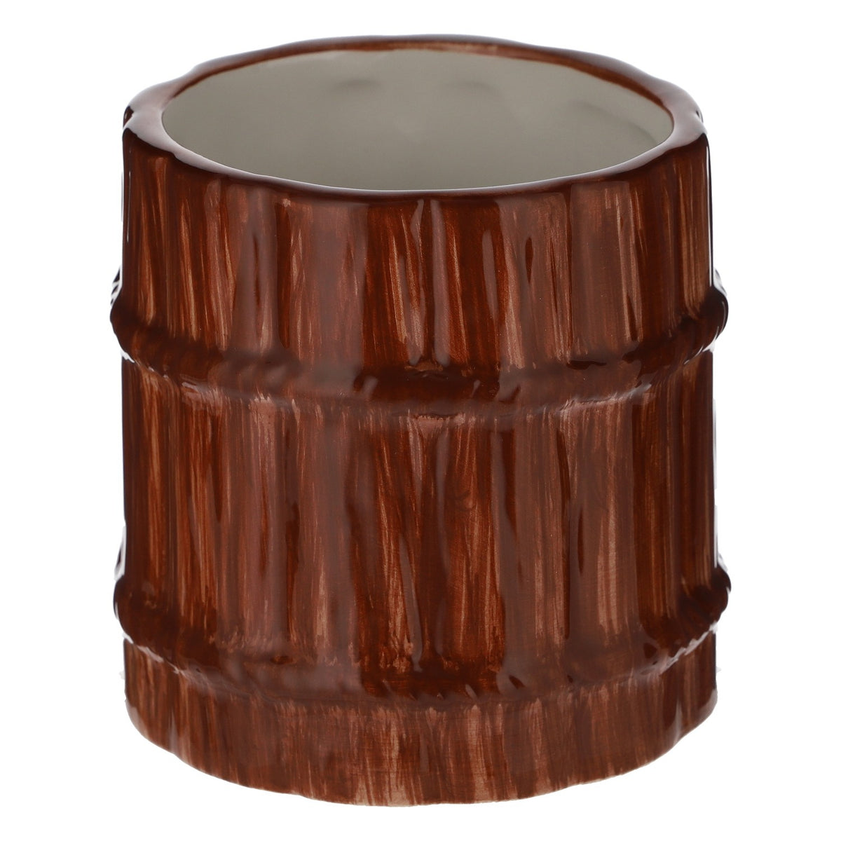 6x Bumbu Rum Glass 0.34l Mug Ceramic mug, rum barrel, sugar cane look – View 3