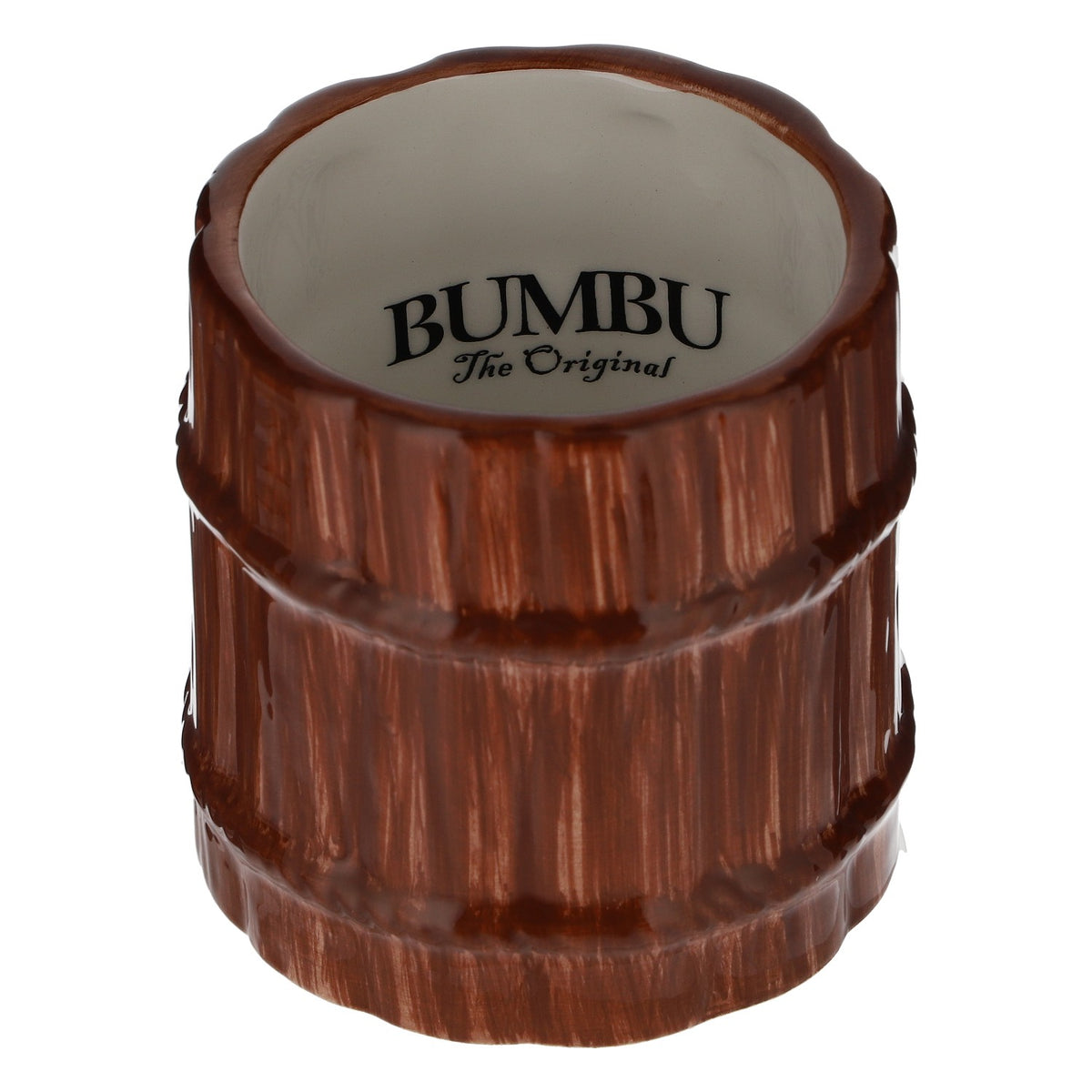 6x Bumbu Rum Glass 0.34l Mug Ceramic mug, rum barrel, sugar cane look – View 4