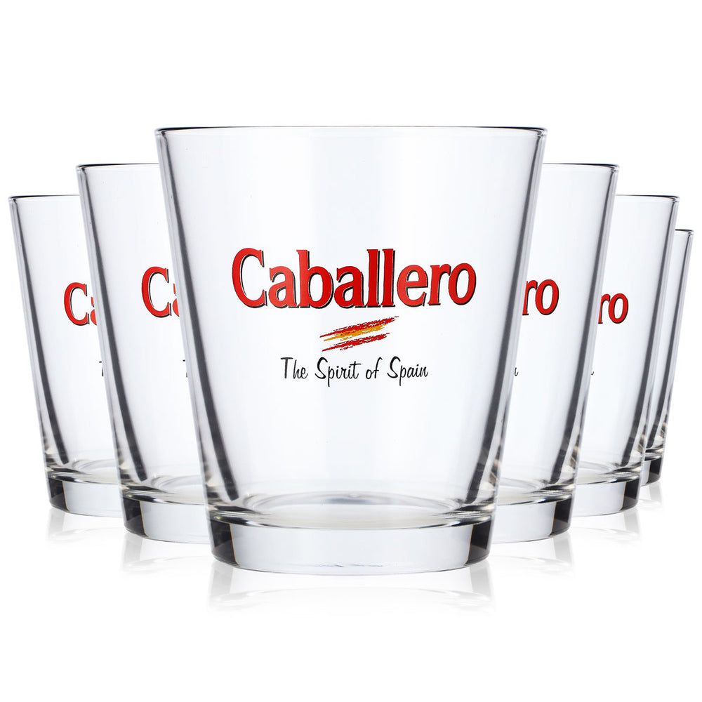 6x Caballero Liqueur Tumblers, 0.34 L, "The Spirit of Spain" Whiskey Glasses (Set of 6)