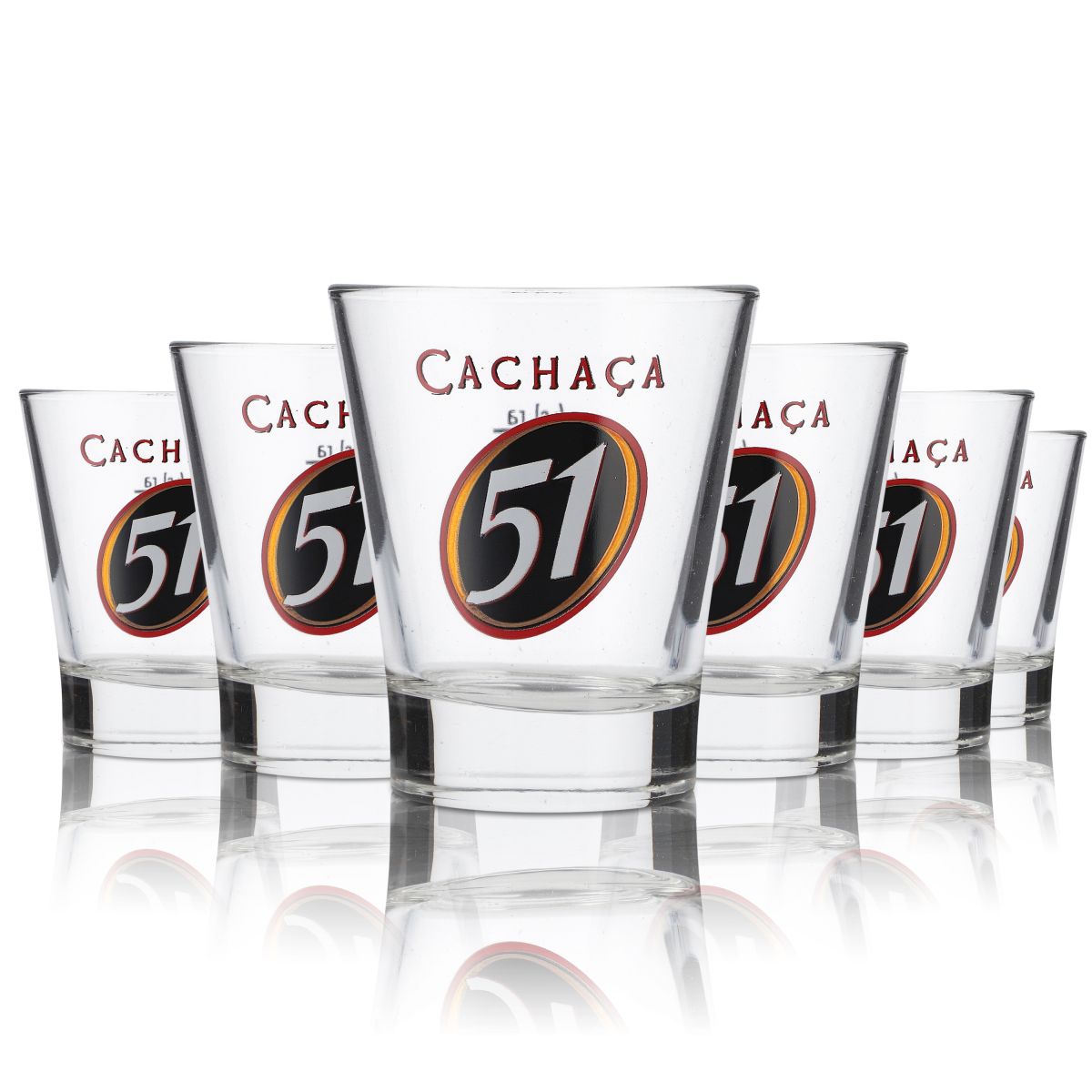 6x Cachaca 51 Glasses Rum Coffee Cocktail Coffee 2cl/4cl Long Drink