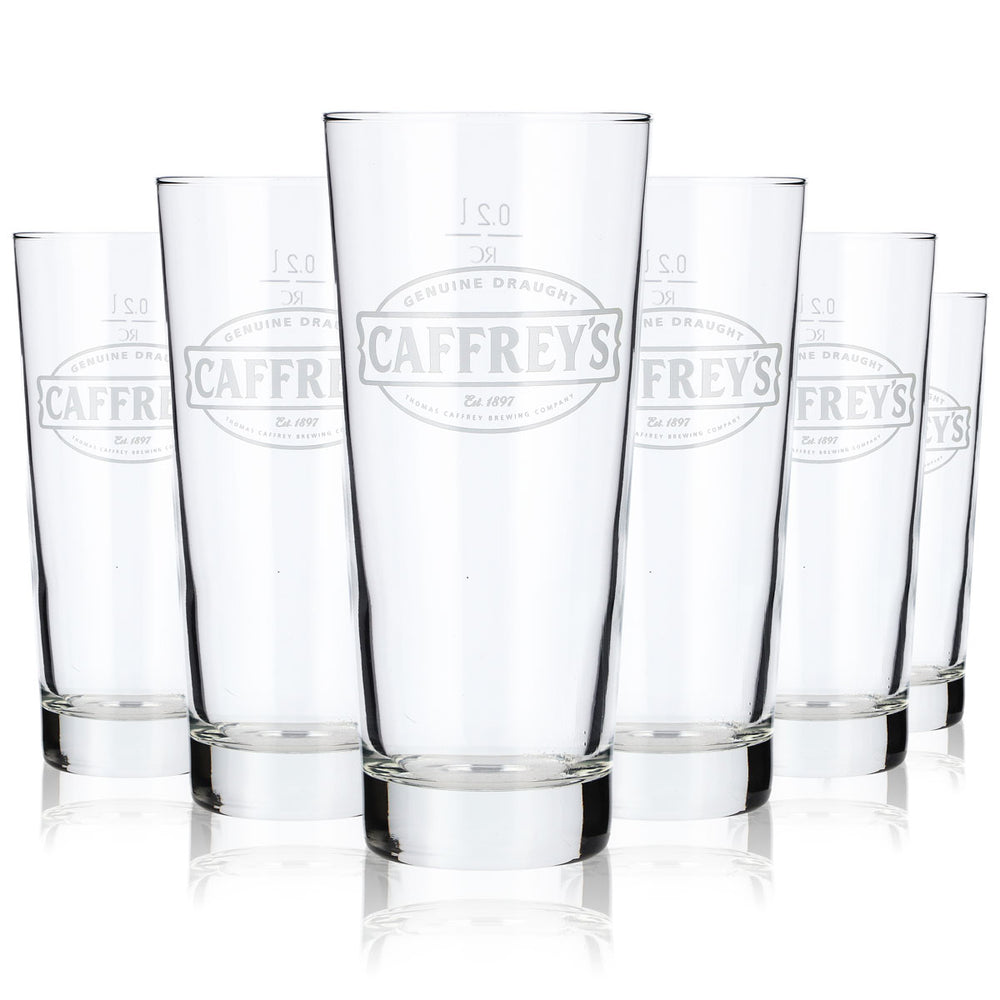 6x Caffrey's glass beer glasses, 0.2 l, Rastal Frankonia