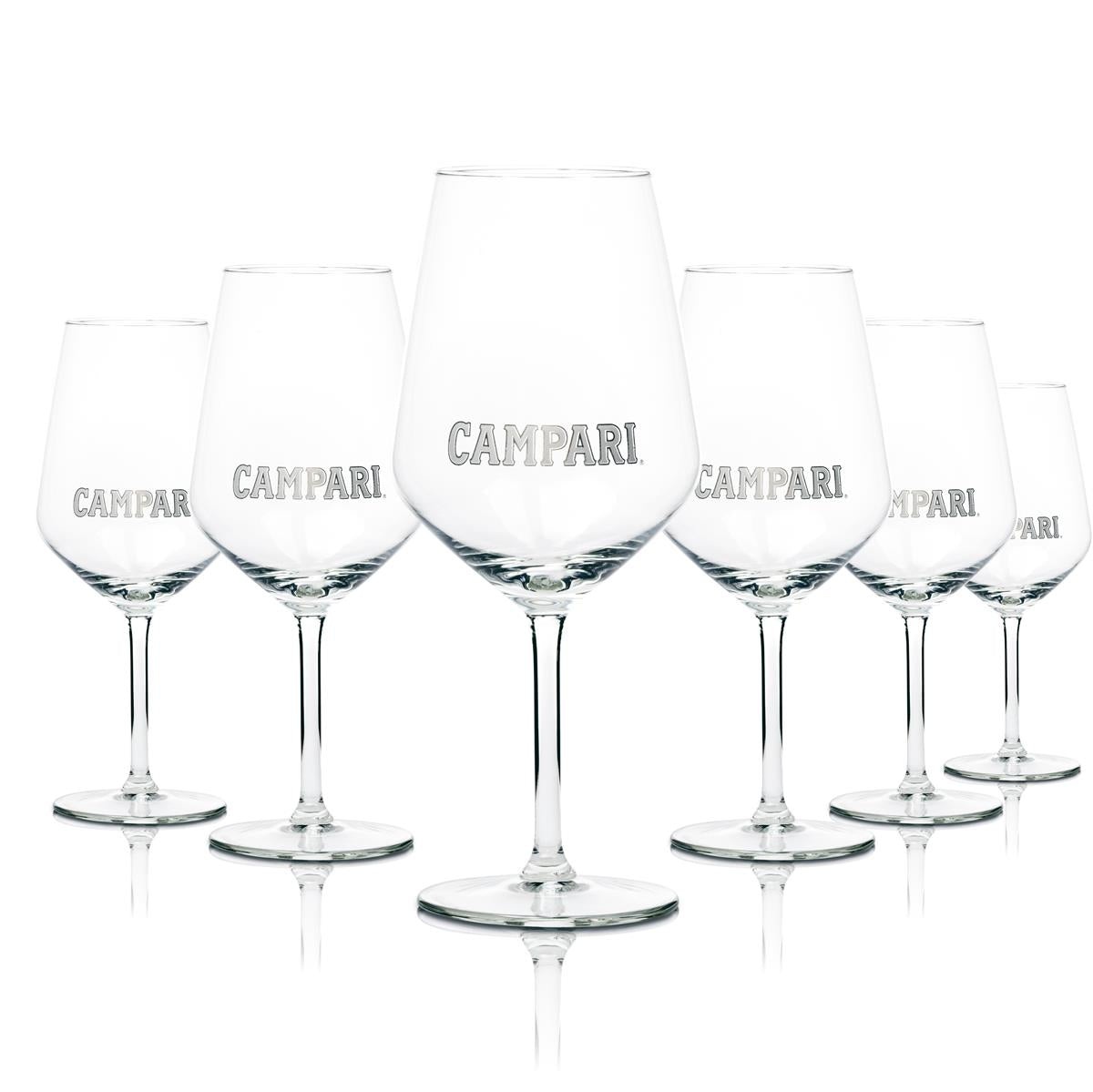 6x Campari Vermouth Glass Wine Glass Individually Packaged