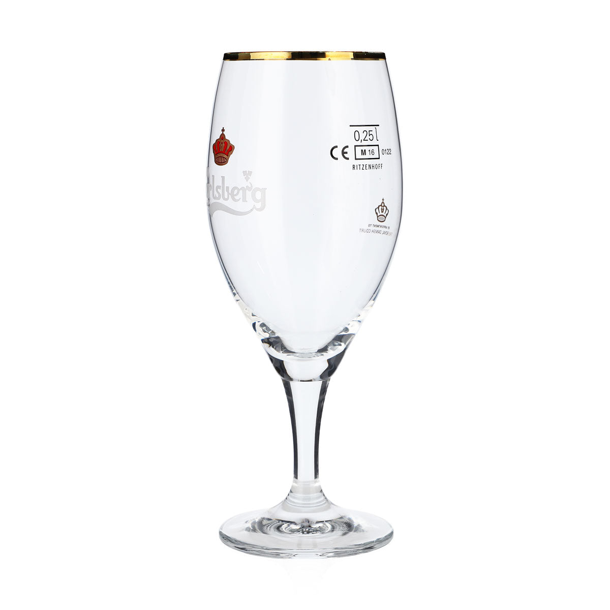 6x Carlsberg beer glass 0.25l beer glasses trophy lettering white Ritzenhoff – View 5