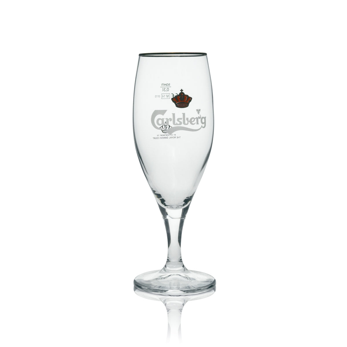 6x Carlsberg beer glass trophy 0.3l gold rim Sahm – View 2