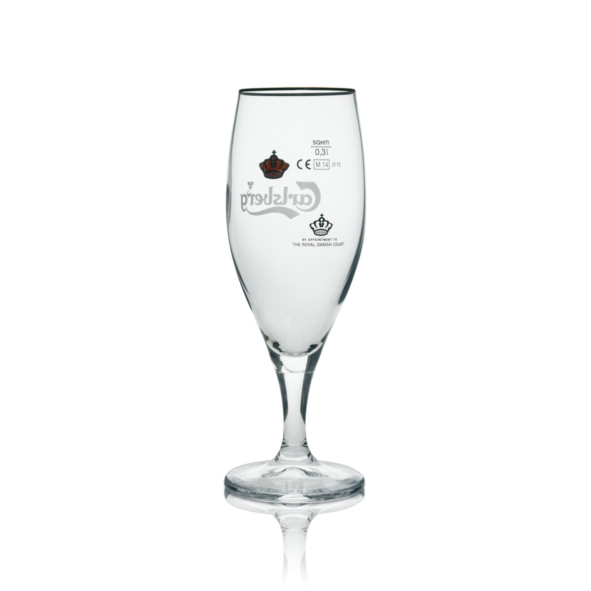 6x Carlsberg beer glass trophy 0.3l gold rim Sahm – View 3