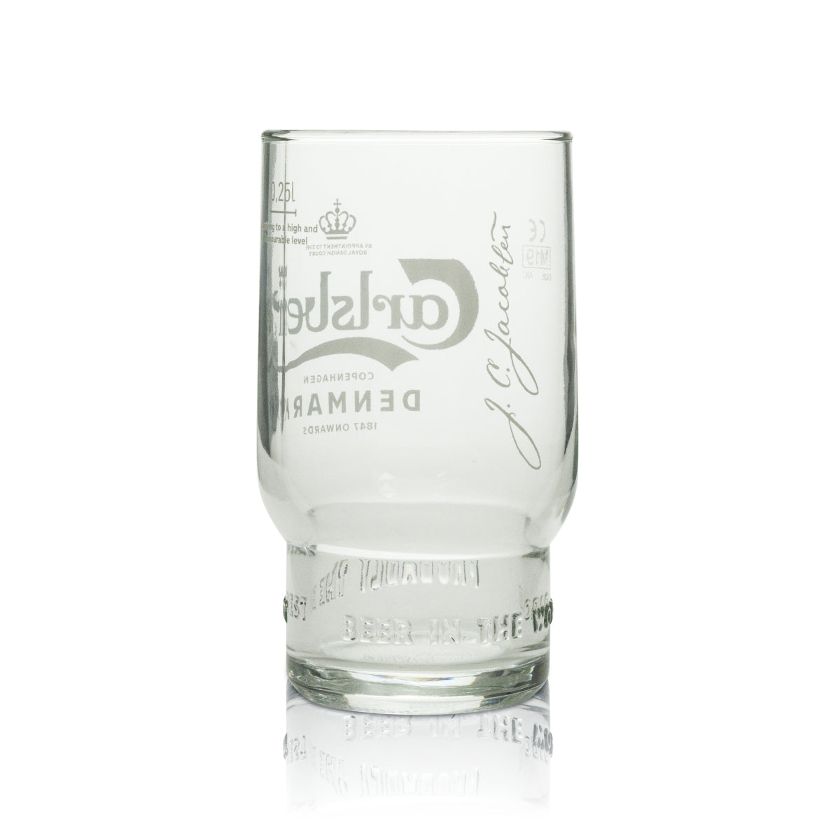 6x Carlsberg Beer Glass Tumbler Better 250ml – View 3