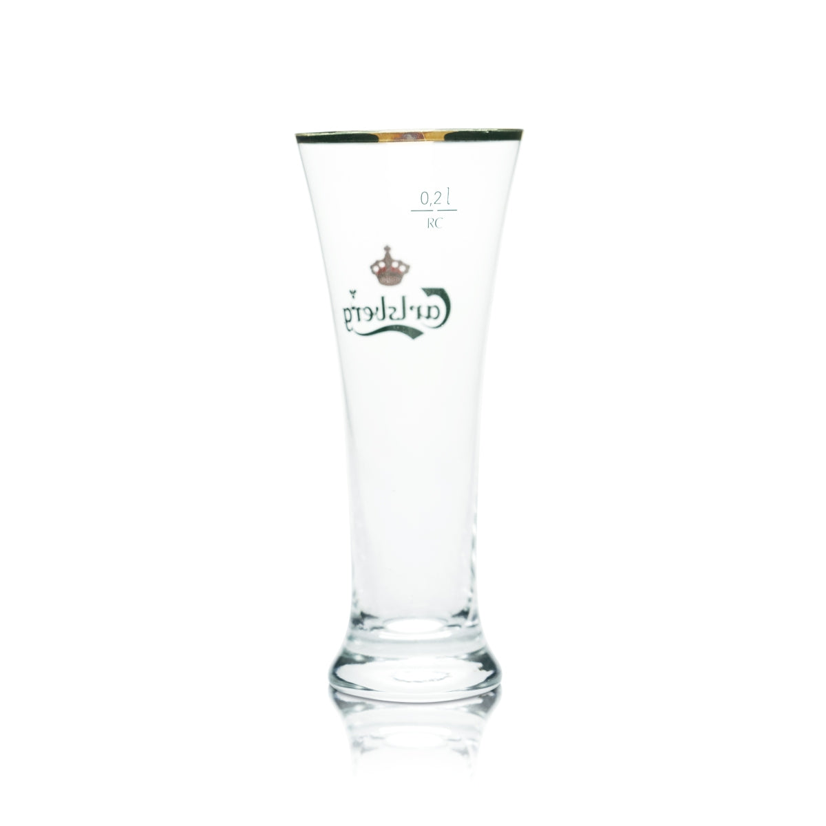 6x Carlsberg 0.2l beer glasses, tulip shape with gold rim, Pilsener brewery, catering – View 3