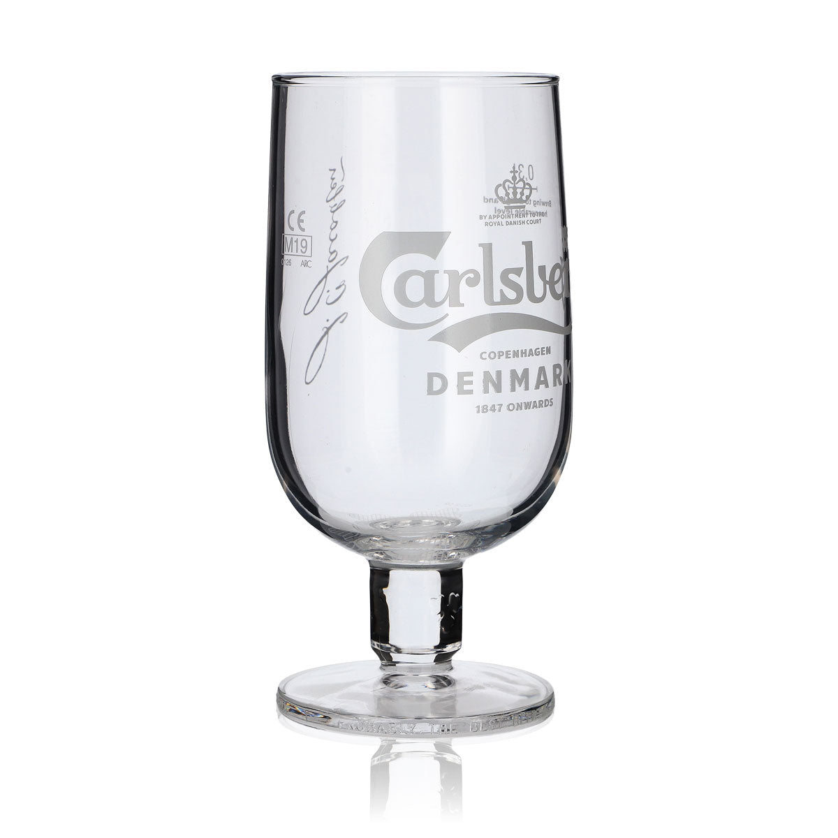 6x Carlsberg 0.3l Pilsner beer glass trophy set Danish Brewery Gastro – View 3