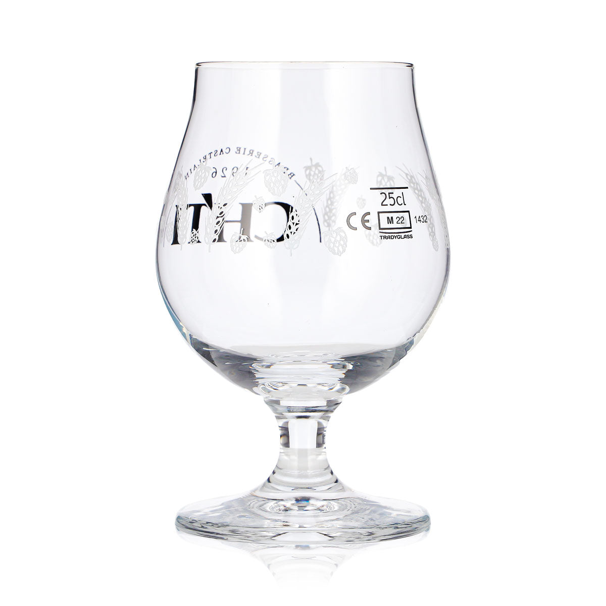 Set of 6 Castelain Beer Glasses, 0.25 L, Tulip-Shaped, CH'TI 1926 Wheat Beer Design – View 5