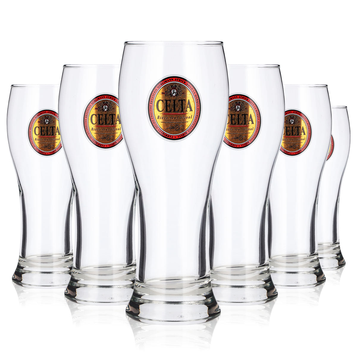 6 Celta Beer Glasses, 0.25 L, Durbor Brasserie Beer Glasses, Willibecher