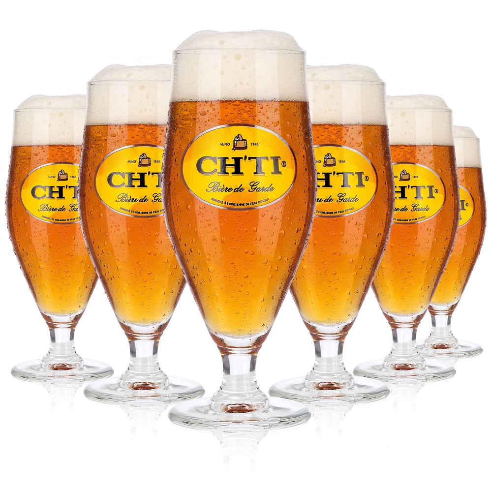 6 CH TI Beer Glasses, 0.25 L, Goblet-Style Beer Glasses, Bière de Garde (Set of 6)