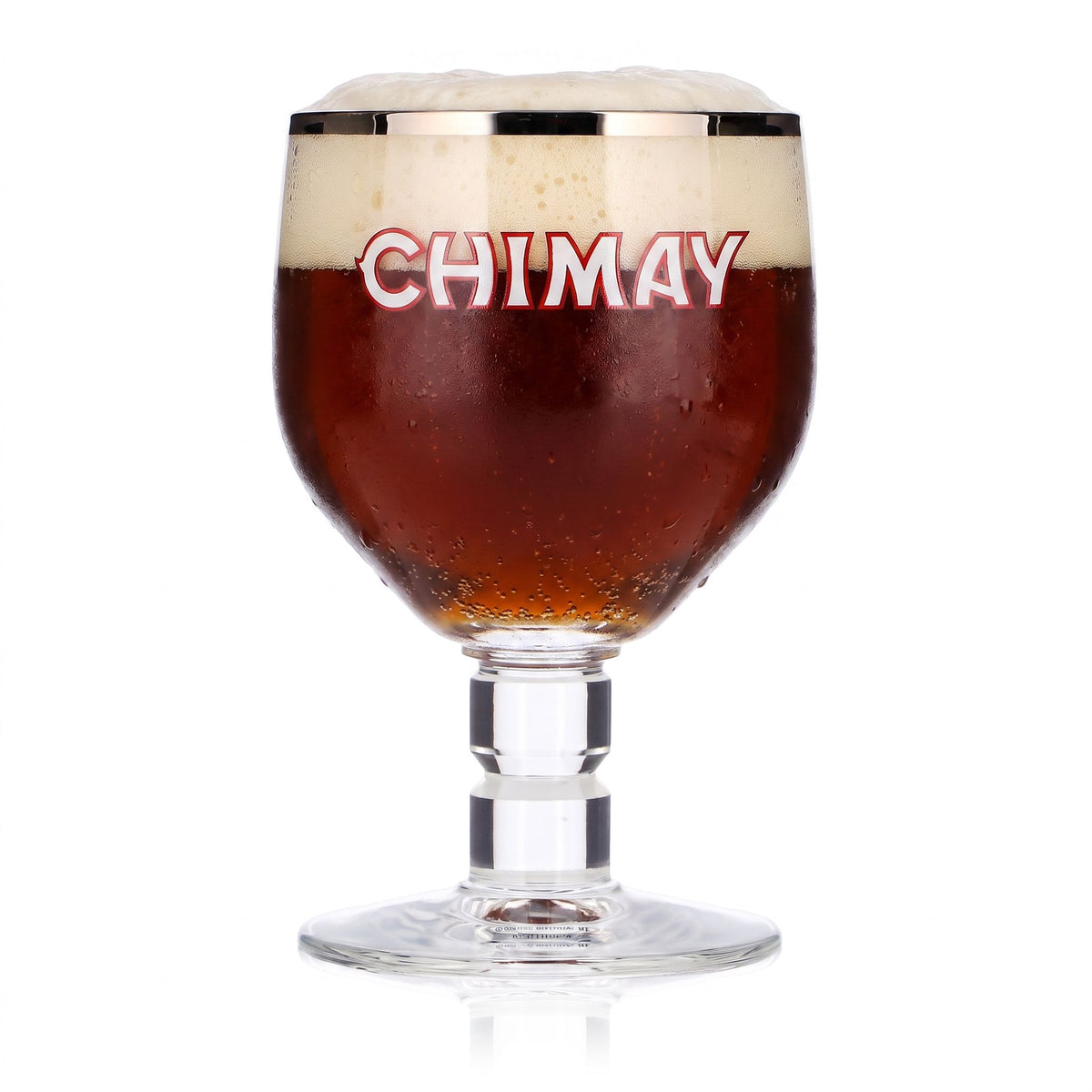6 Chimay Beer Glasses, 0.18 L, Goblet, Silver Rim, Belgium – View 2