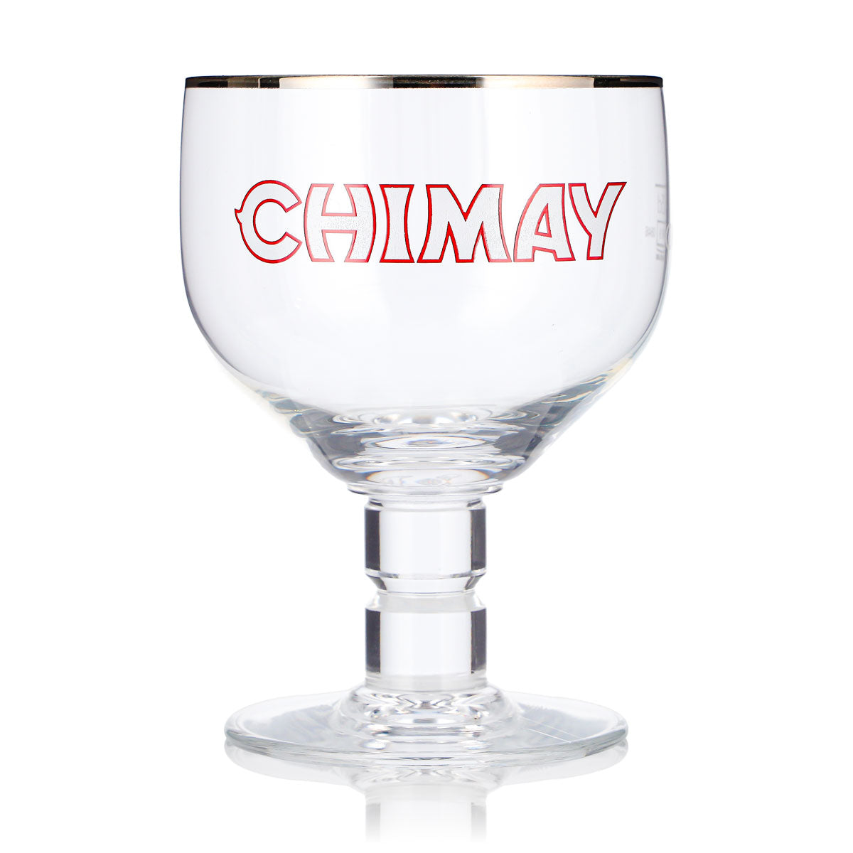 6 Chimay Beer Glasses, 0.25 L, Goblet, Silver Rim, Belgium (Set of 6) – View 2