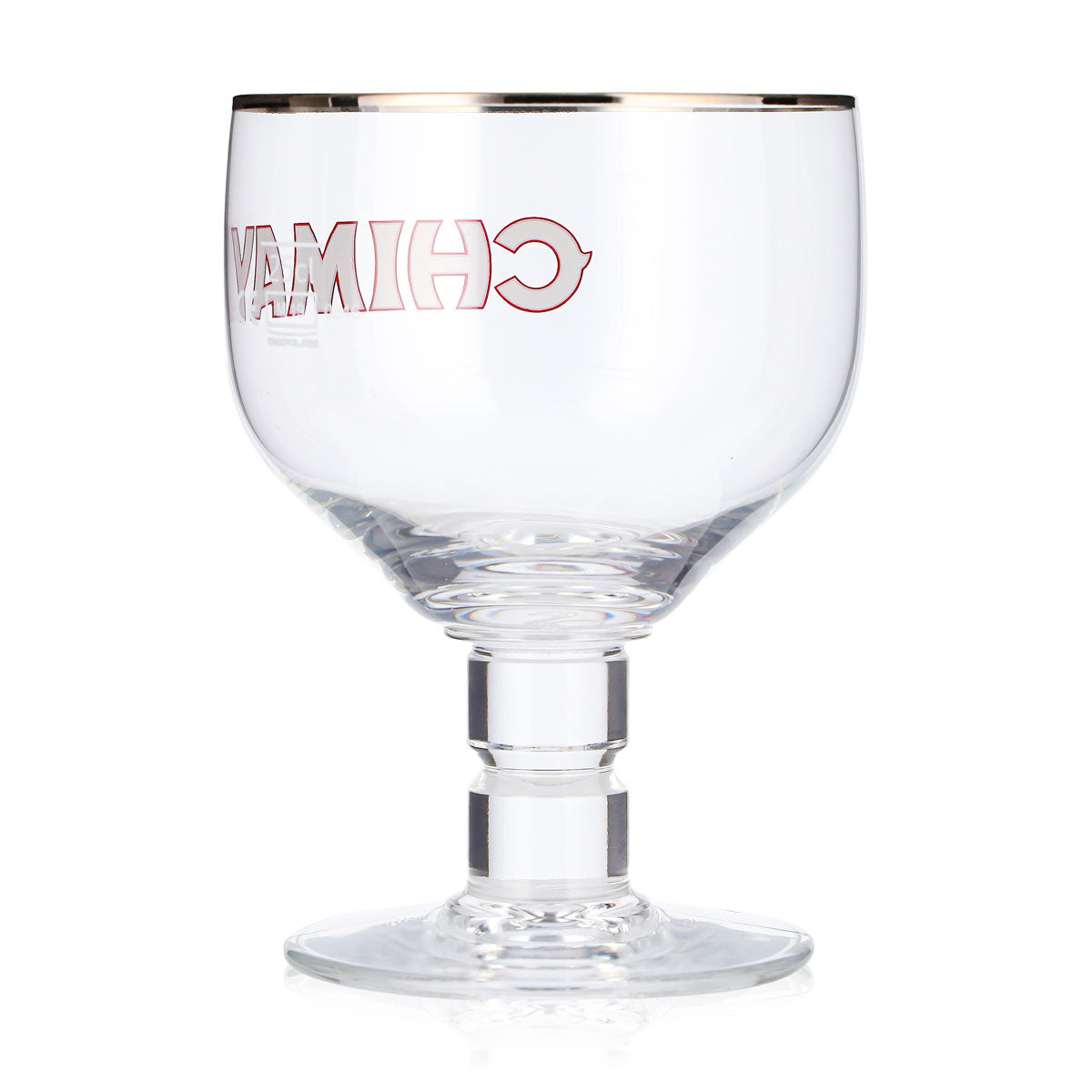 6 Chimay Beer Glasses, 0.25 L, Goblet, Silver Rim, Belgium (Set of 6) – View 4