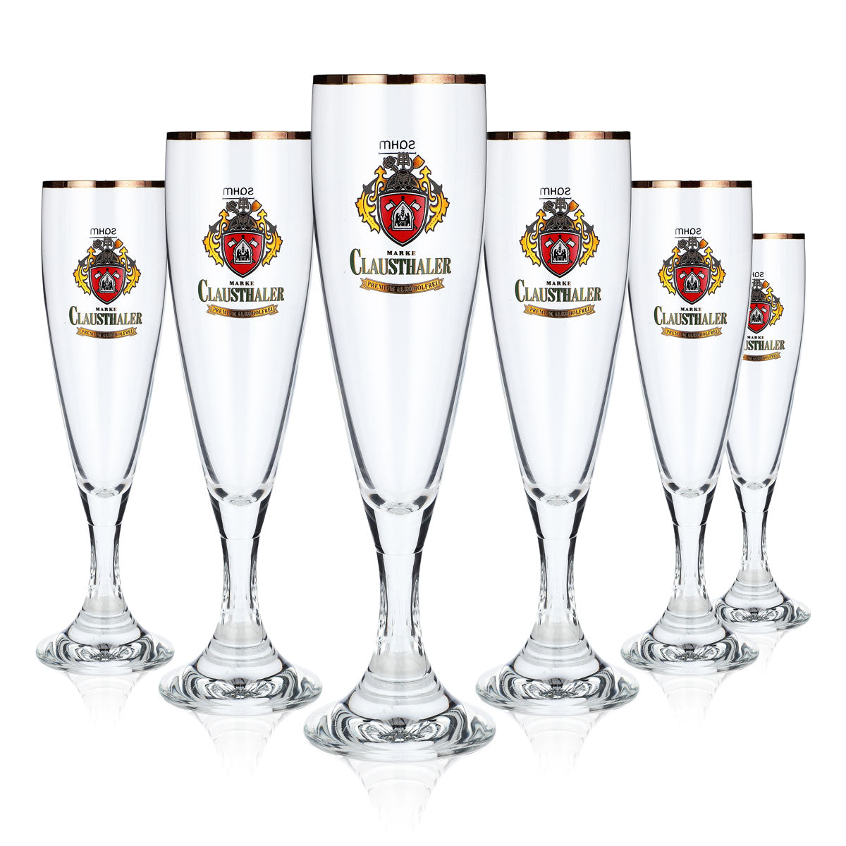 6x Clausthaler Non-Alcoholic Beer Glasses Beer Glasses Trophy Beer Glass 0.2l – View 5
