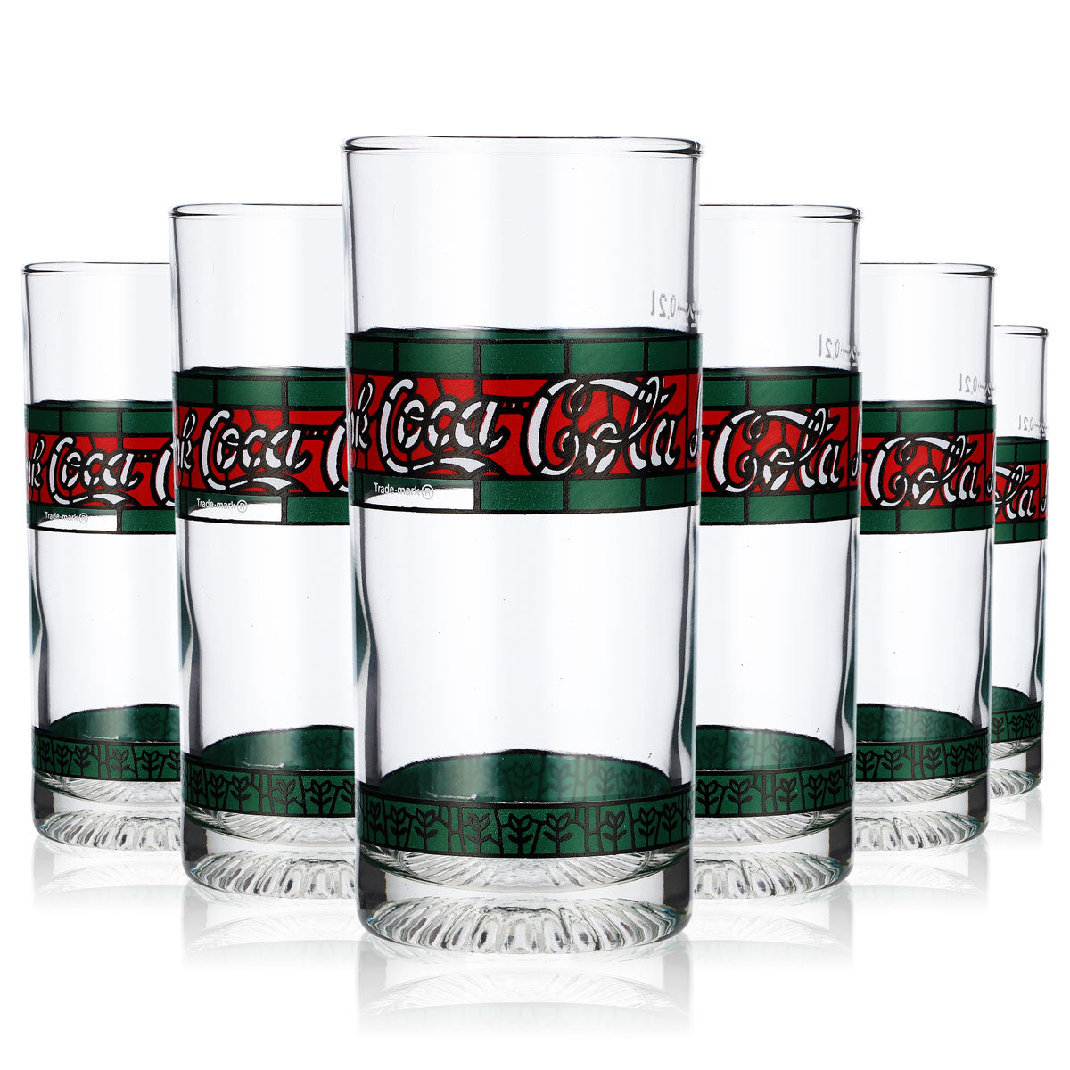 6x Coca Cola glass 0.2l lemonade glass Tiffany Retro Edition Version 2