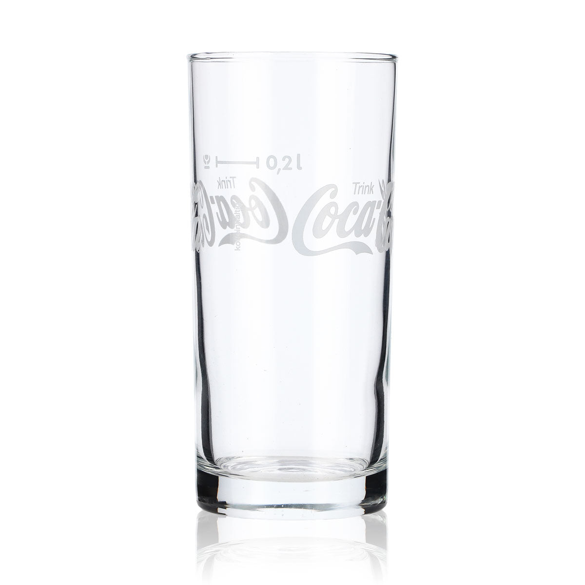 6x Coca Cola Long Drink Glass Cola Glass 0.2 L Cup Horizontal Lettering – View 2