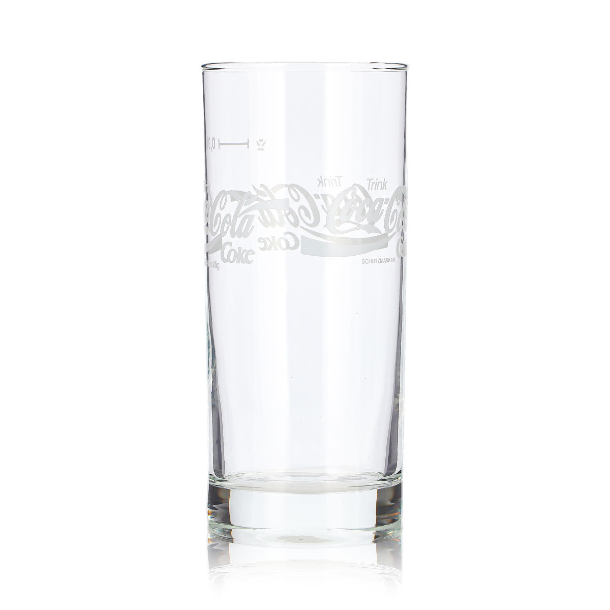 6 Coca-Cola Soft Drink Glasses, 0.3 L, White "Coke" Logo, Contains Caffeine – View 4