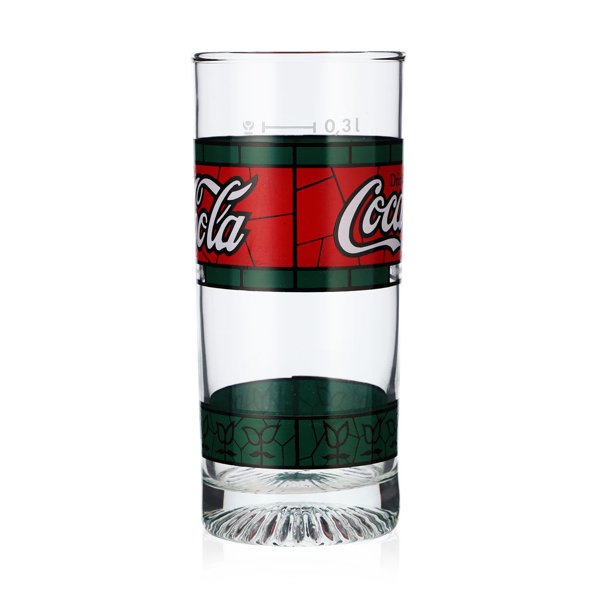 6x Coca Cola Tiffany Glasses 1980s Green Red Edition Long Drink 0.3l – View 5