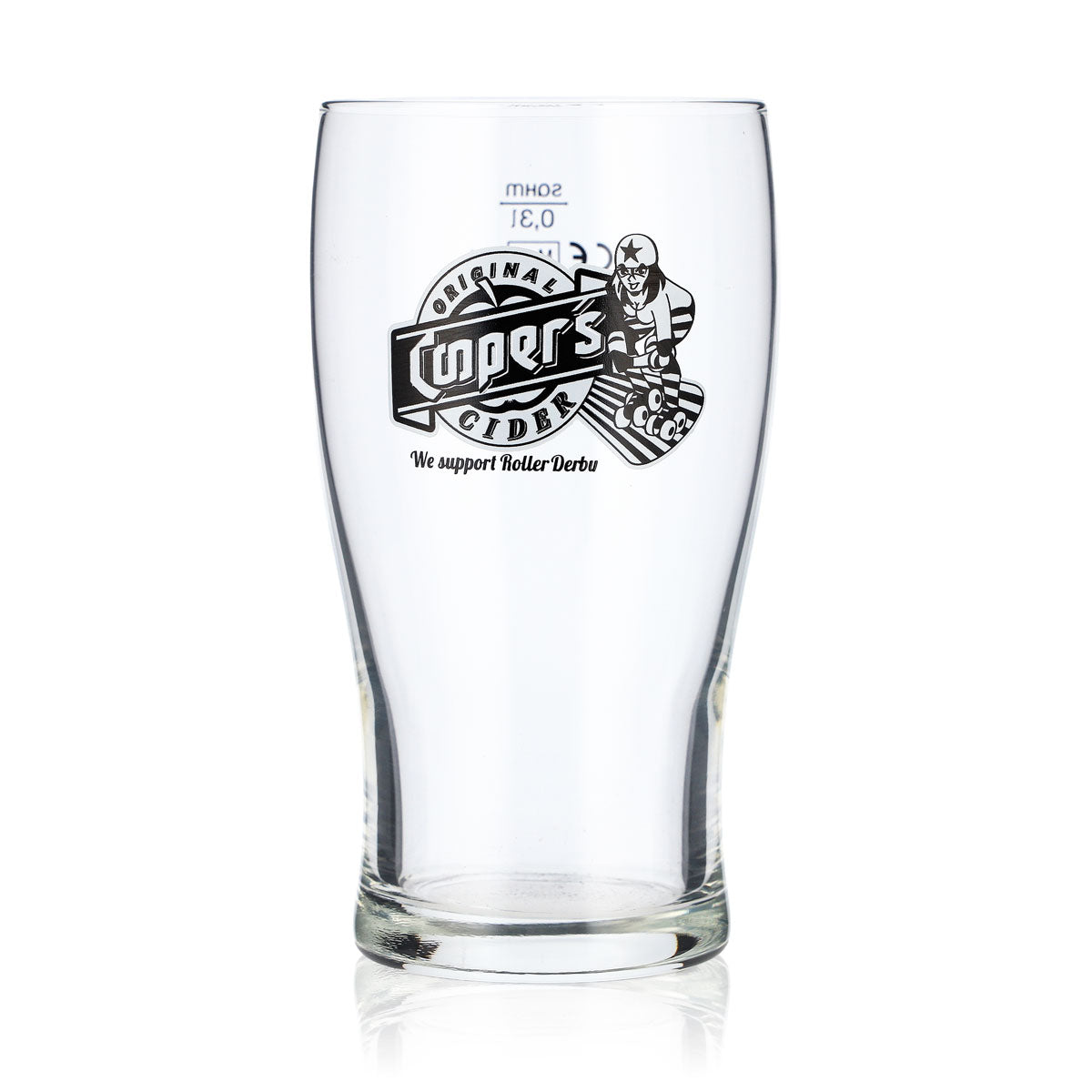 6x Coopers Cider Glass 0.3l Mug Cider Glass "We support Roller Derby" Tulip – View 2