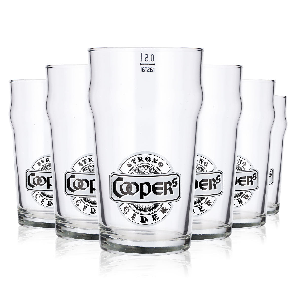 6 Cooper's Wine Glasses, 0.5 L Cider Glass, Strong Cooper's Rastal Beer Glass