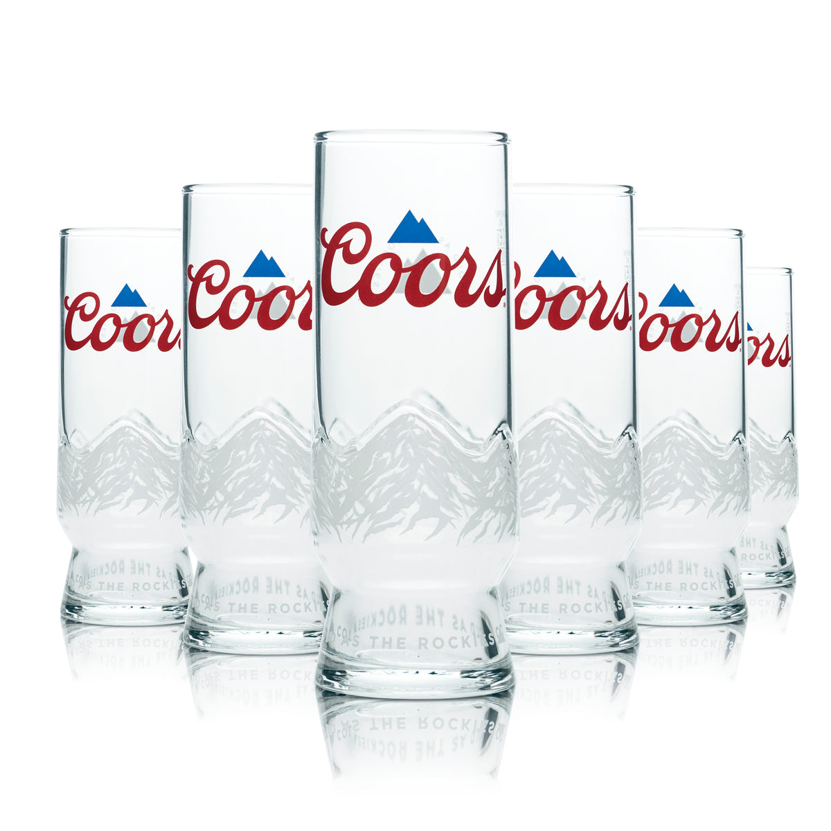 6x Coors Beer Glass 0.25l Goblet Cup Tulip England UK Half Pint Glasses Relief – View 4