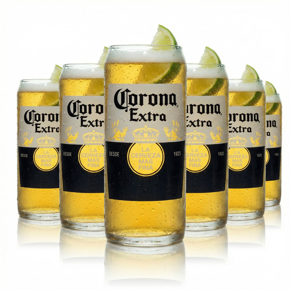 6x Corona beer glass 0.33l cup trophy contour glasses Gastro Cerveza Light Beer