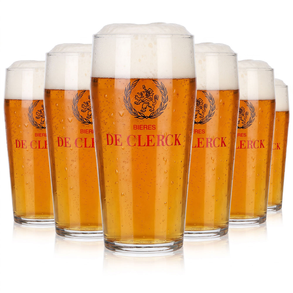 6 De Clerck Beer Glasses, 0.33 L Beer Glasses, Willibecher Beer Mugs (Set of 6)