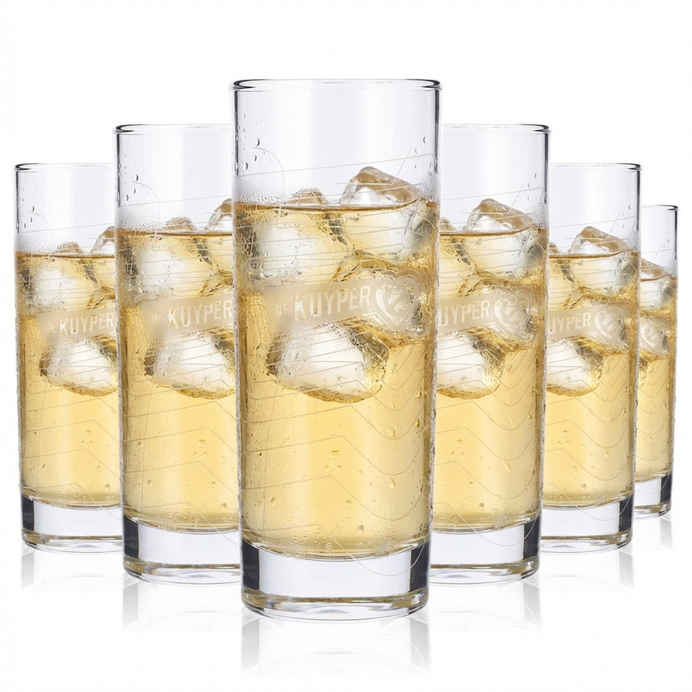 6x De Kuyper liqueur glass 0.33l Long drink glass Anchor in heart Arcoroc Islande