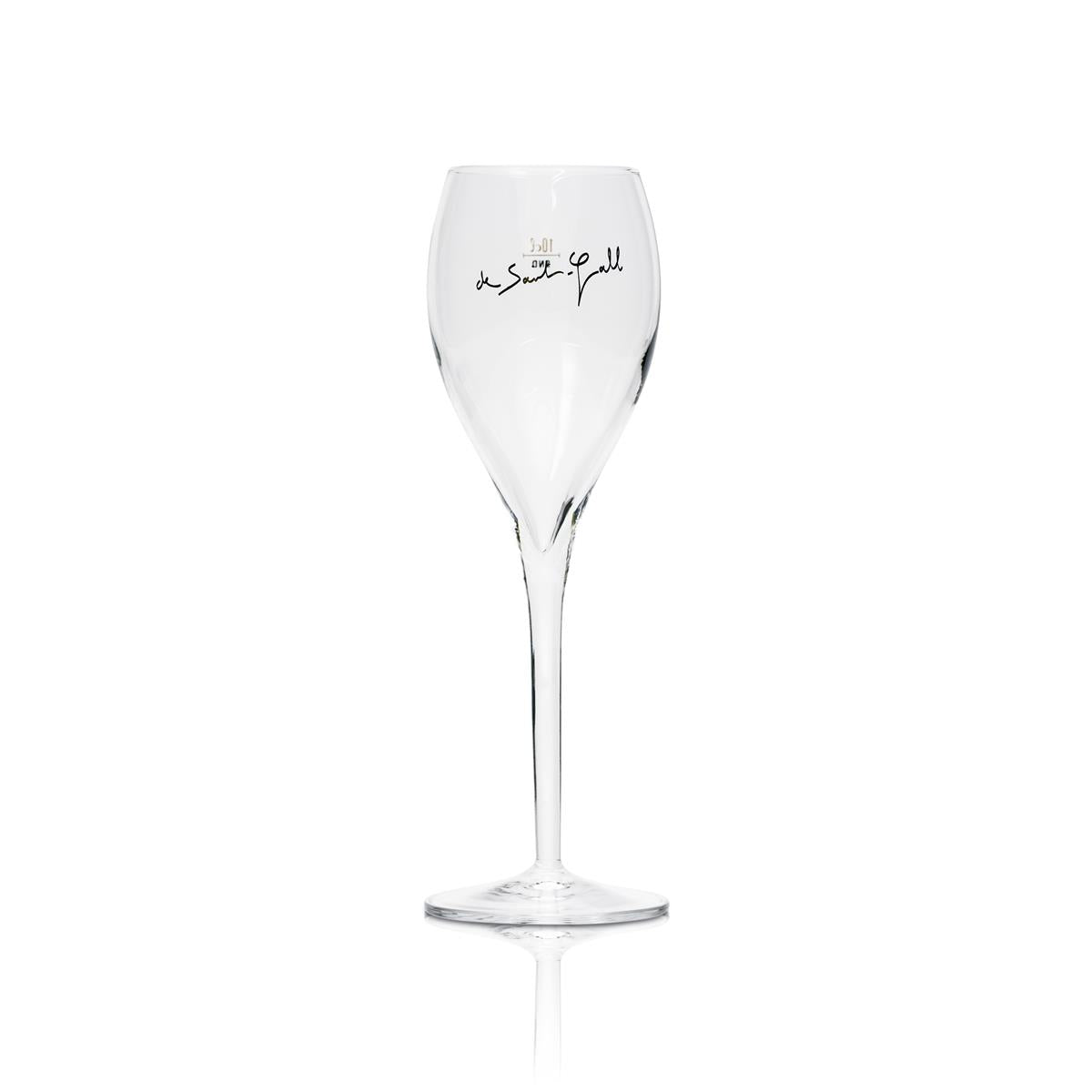6x De Saint Gall Champagne Glass Flute with Gold Lettering – View 2