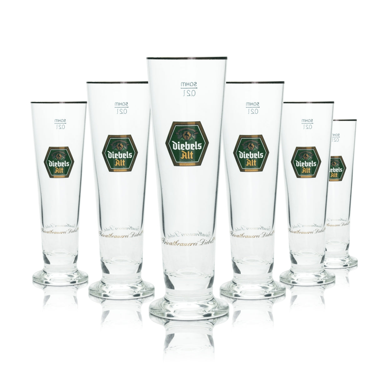 6x Diebels Alt Beer Glass 0.2l Goblet Sahm Pils Glasses Export Tulip Goblet Mug