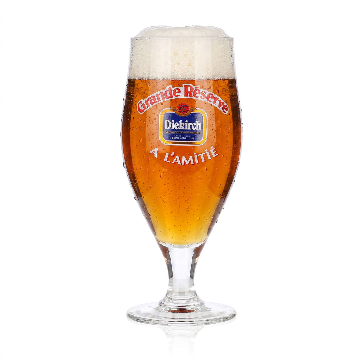 6x Diekirch Beer Glass, 0.25 L, Grande Reserve A L'Amitié Brown Beer (Set of 6) – View 2