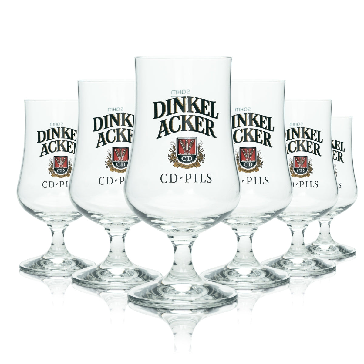 6x Spelt Beer Glass 0.3l Goblet CD-Pils Sahm Tulip Glasses Beer Mug