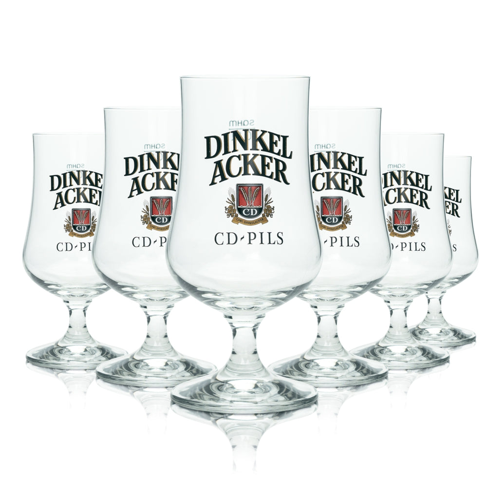 6x Spelt Beer Glass 0.3l Goblet CD-Pils Sahm Tulip Glasses Beer Mug