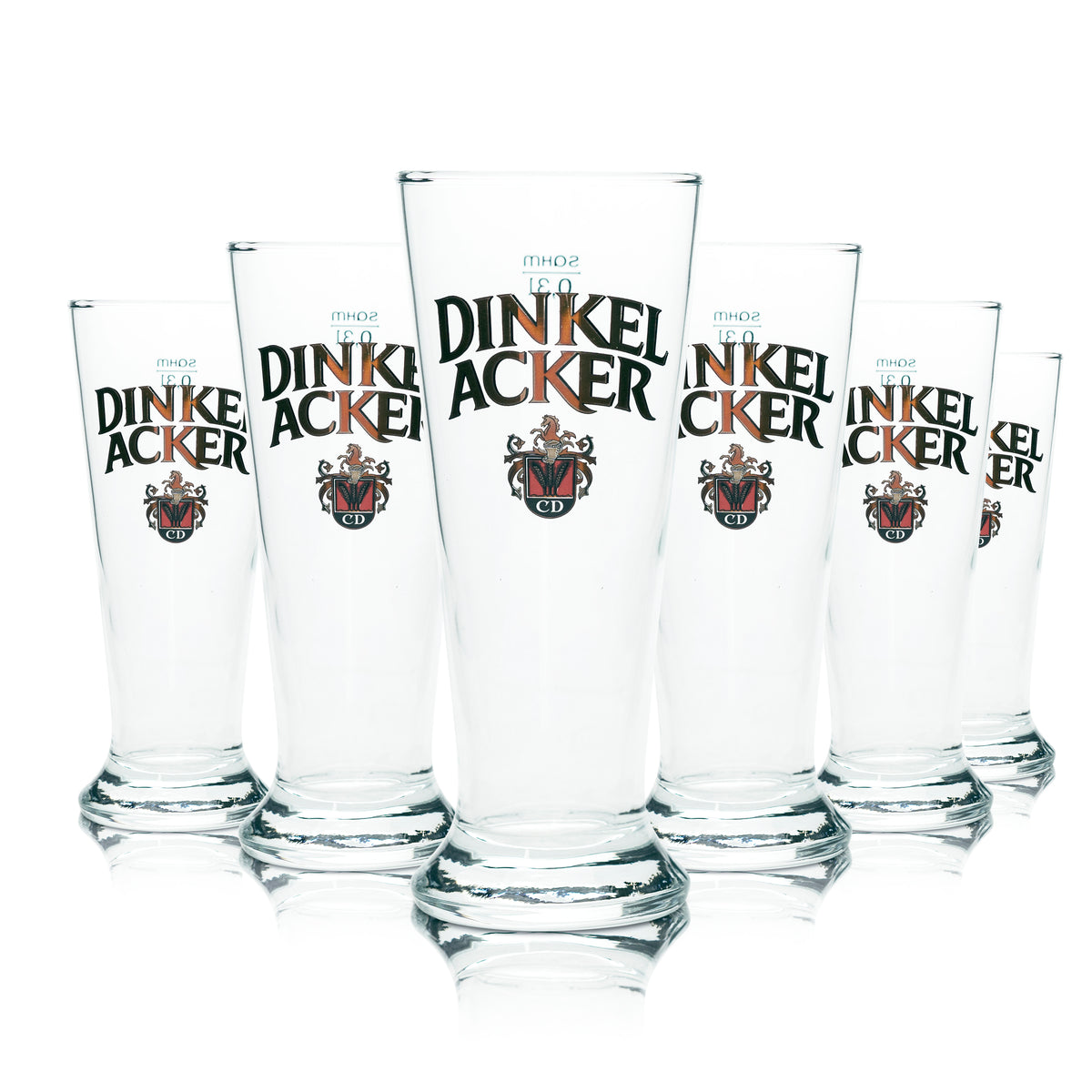 6x Spelt Beer Glass 0.3l Goblet CD Sahm Pils Tulip Glasses Brewery Retro – View 4