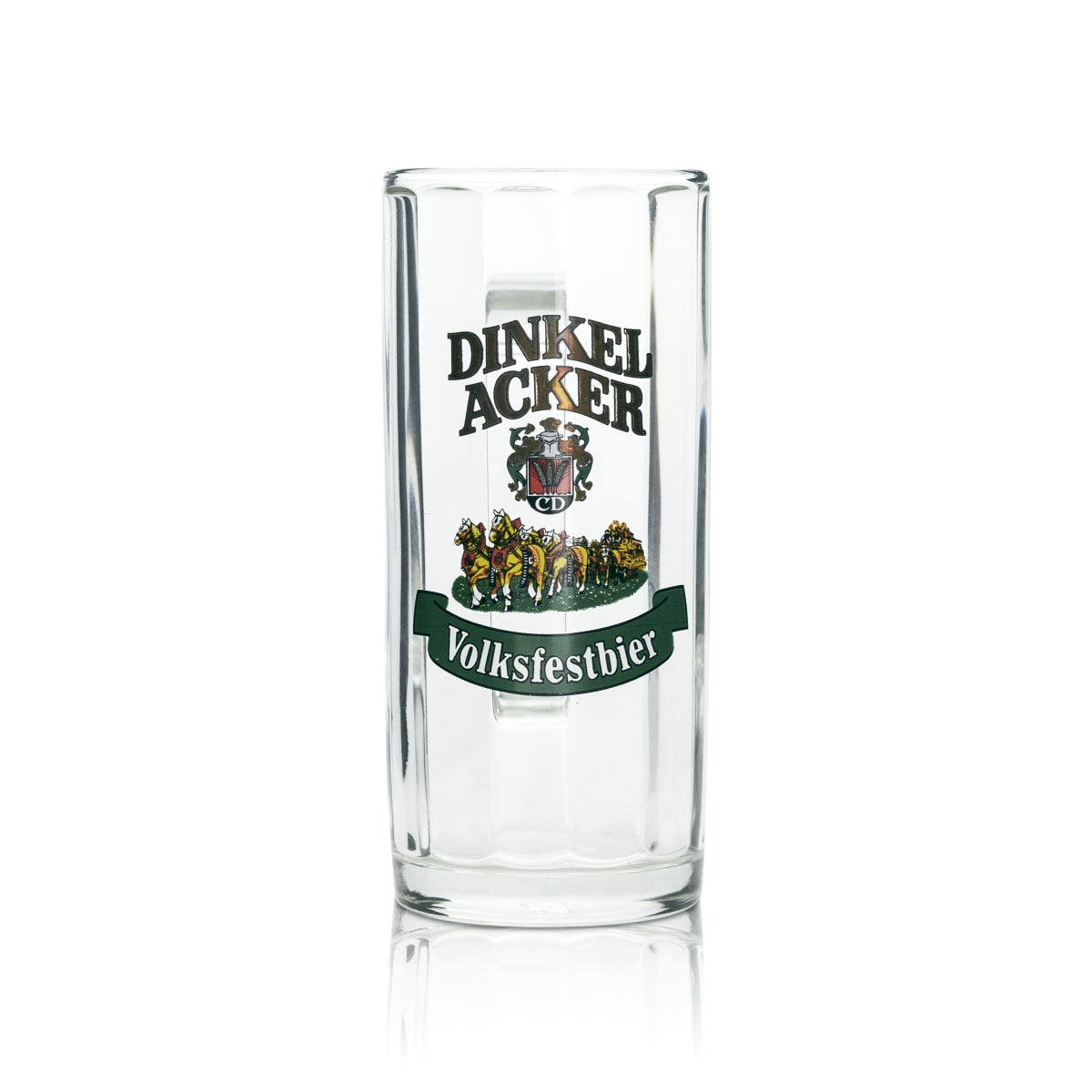 6x Dinkelacker beer glass 0.25l mug festival beer Sahm Seidel handle glasses mugs – View 2