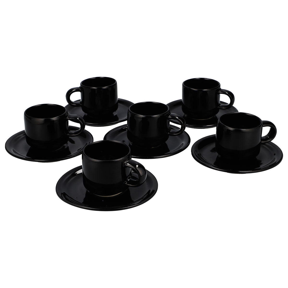 6 Disaronno Liqueur Glasses, 0.07 L, with Saucers, Ceramic (Set of 6)