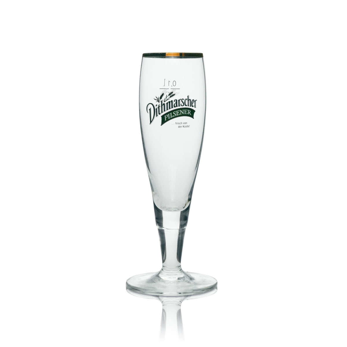 6x Dithmarscher beer glass 0.1 l cup with gold rim, Ritzenhoff – View 2