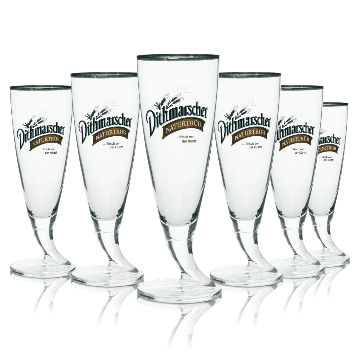 6x Dithmarscher beer glass 0.2 l naturally cloudy Ritzenhoff