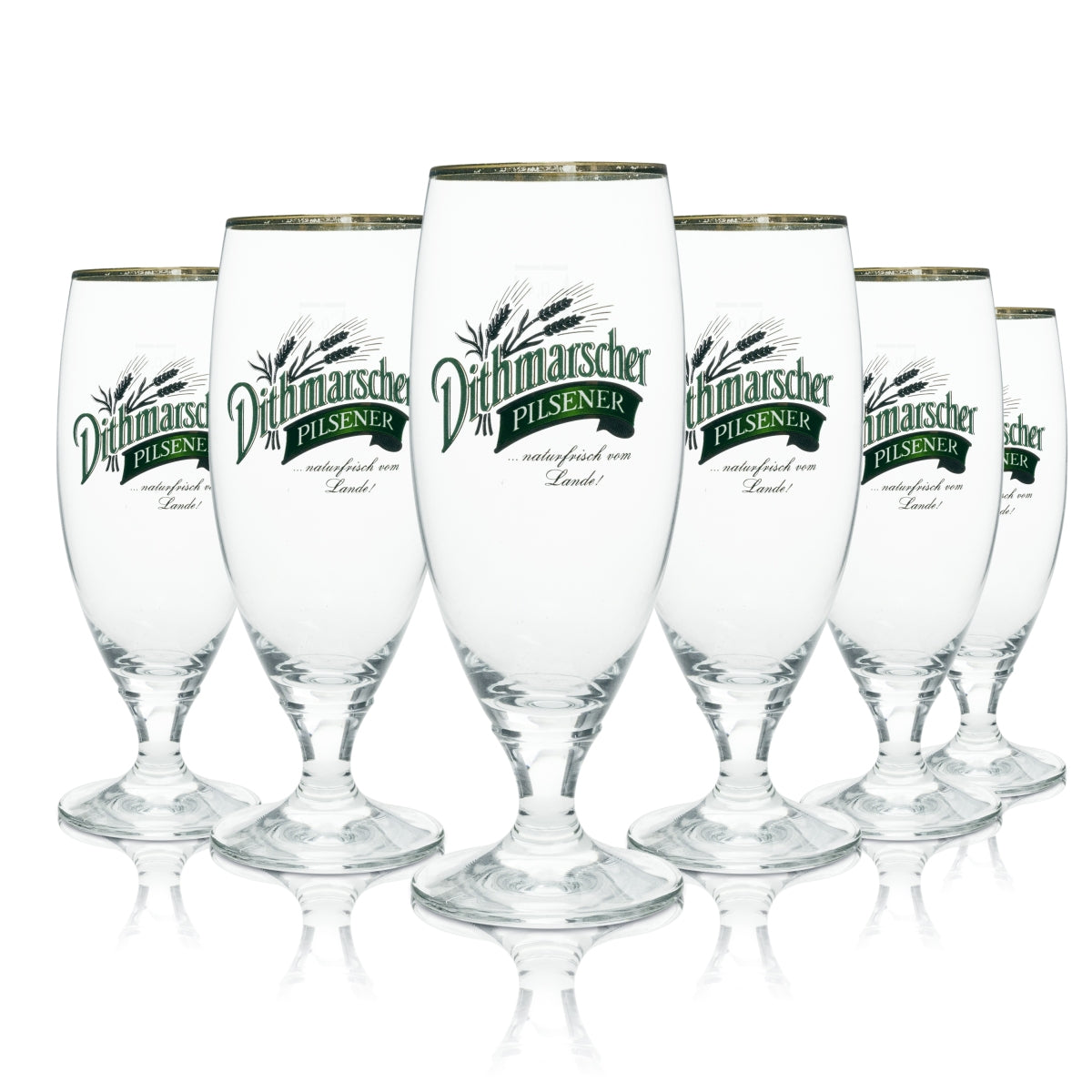 6x Dithmarscher Beer Glass 0.4l Elite Pils Rastal