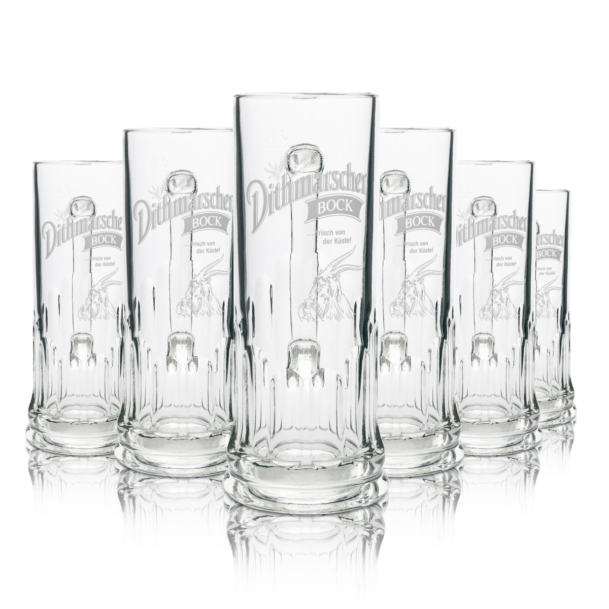 6x Dithmarscher beer glass mug 0.3l Bock