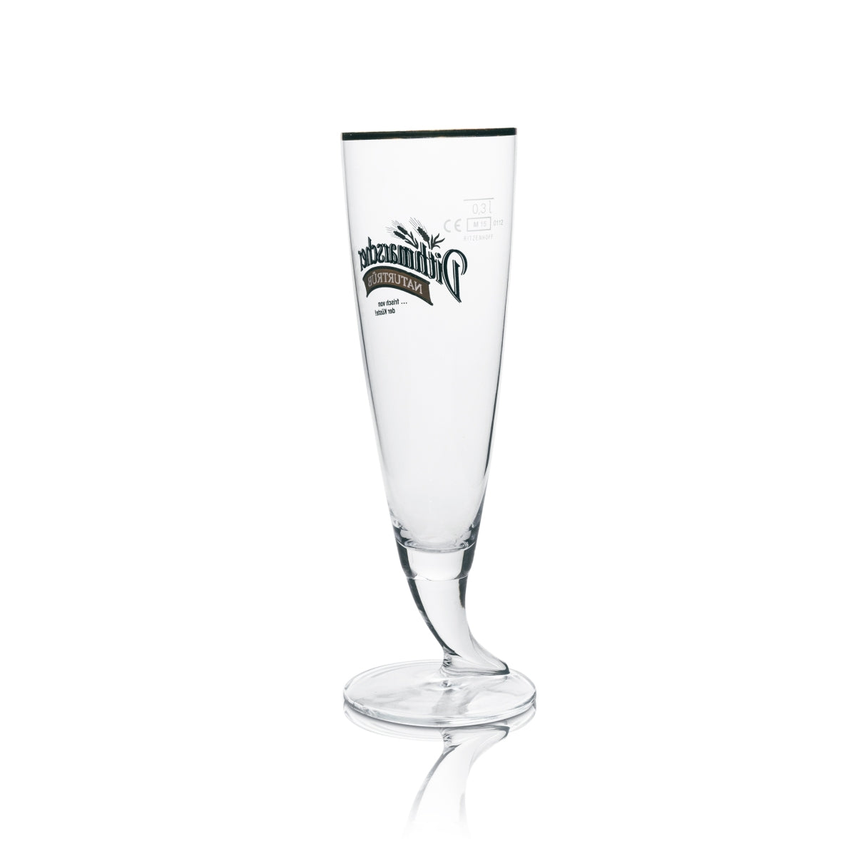 6x Dithmarscher Beer Glass Pilsener 0.3l Naturally Cloudy Horn Gold Rim Ritzenhoff – View 4