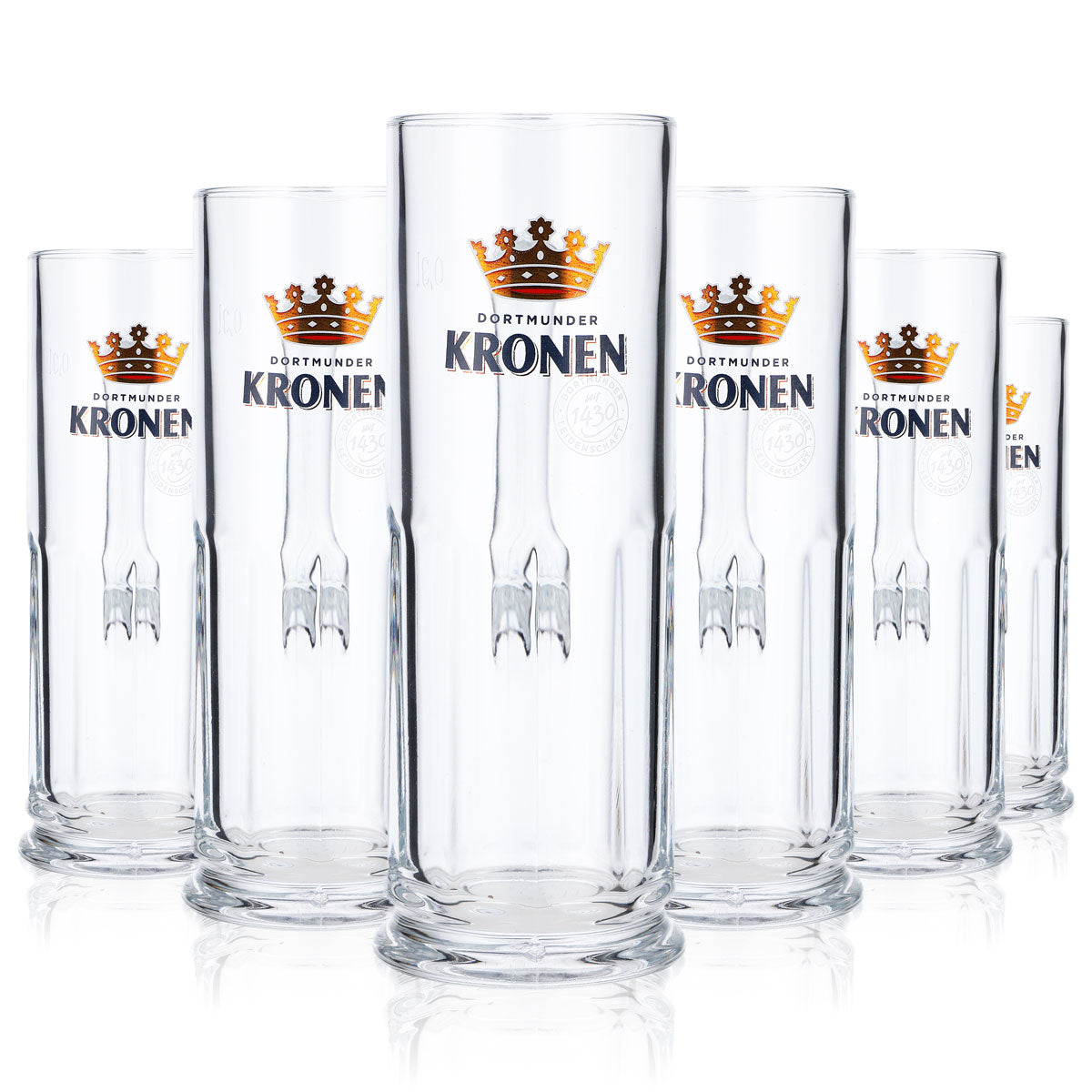 6x Dortmund Kronen beer glasses, 0.3 l Beer glasses Beer mug Beer stein Maximilian – View 7