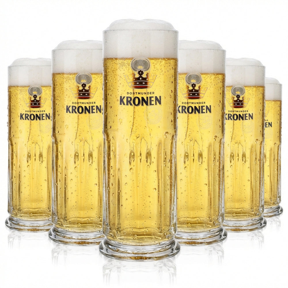 6x Dortmund Kronen Beer Glass 0.5l Beer Mug Beer Steek Beer Mug Maximilian